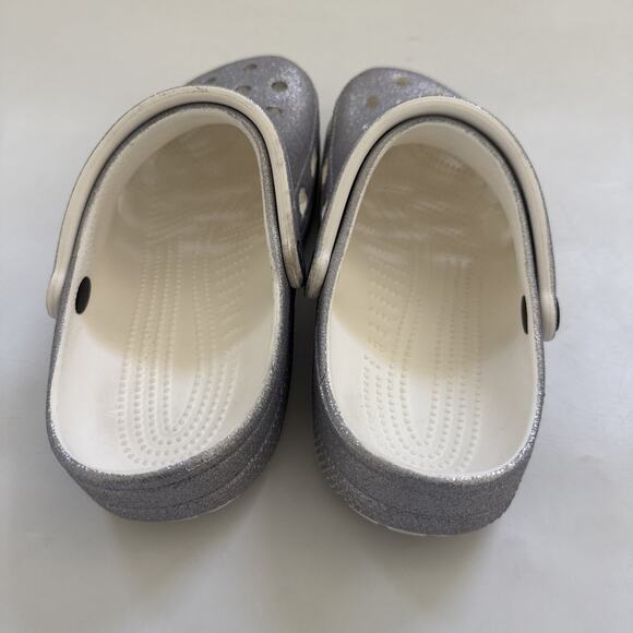 CROCS Metallic Gray Mules & Clogs - Picture 4 of 8